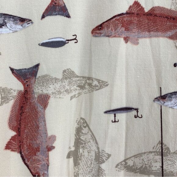 Columbia Mens XL Short Sleeve Button Front Fish Shirt - Picture 8 of 8